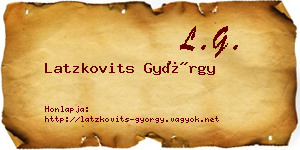 Latzkovits György névjegykártya